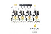Форсунки STAG W-03 4 цил., с жиклерами D1,5 мм и штуцером в коллектор+распределитель